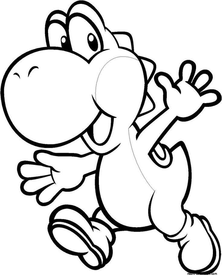Super-mario-dinosaur-coloring-page-for-boys Super mario dinosaur coloring page for boys