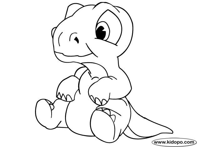 T-Rex Baby Dinosaur Coloring Pages
