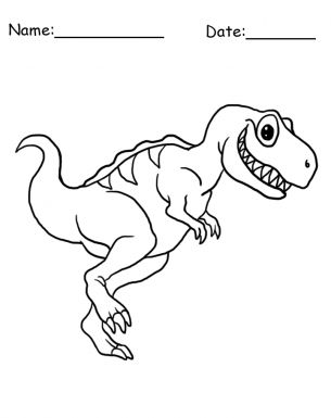 Tyrannosaurus Rex Dinosaur Coloring Sheet