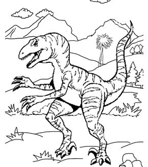 Velociraptor-Colouring-Page Velociraptor Colouring Page