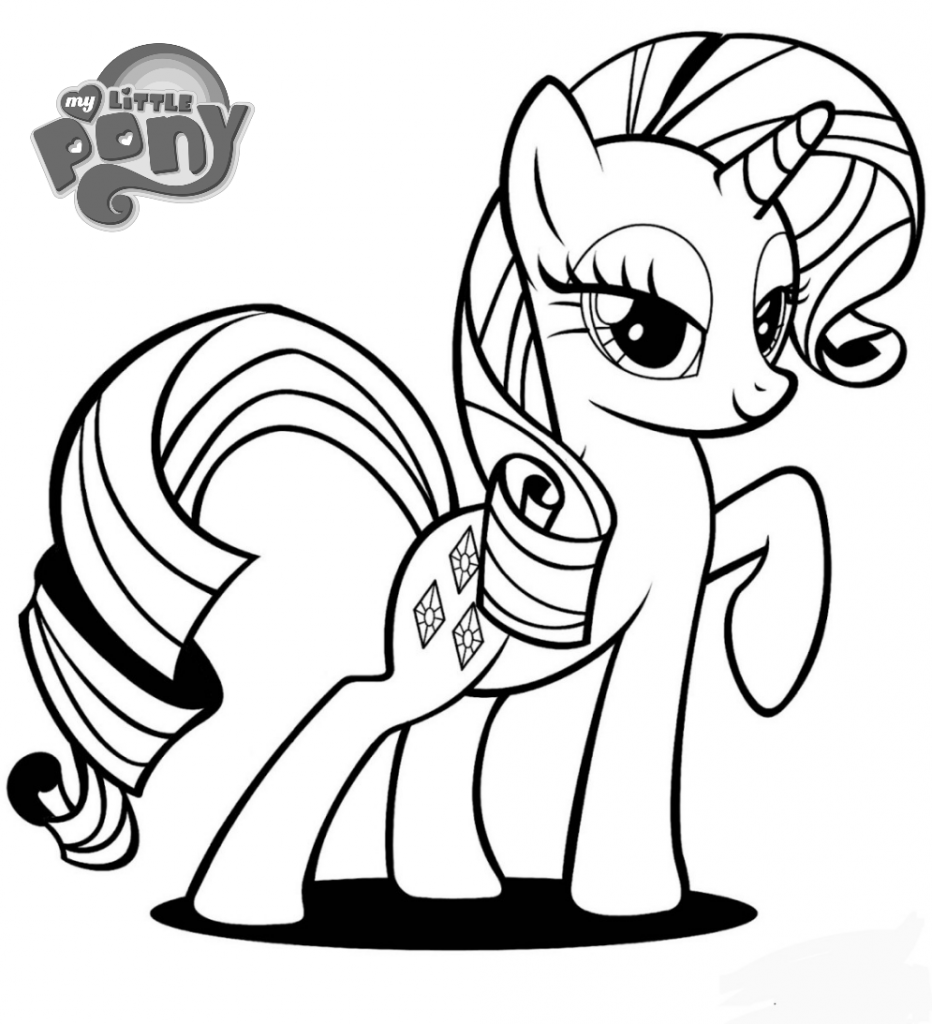 beautiful-little-pony-coloring-932x1024 Cute little pony coloring page and also printable