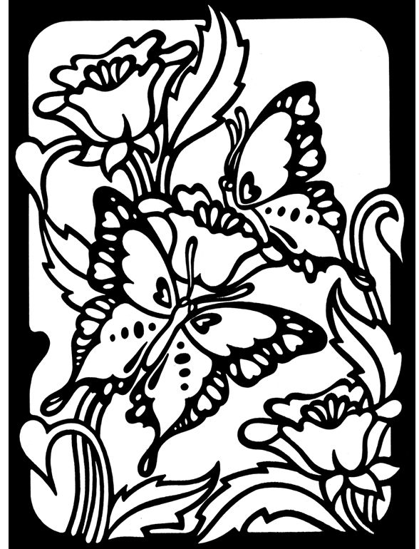 butterfly coloring page 2