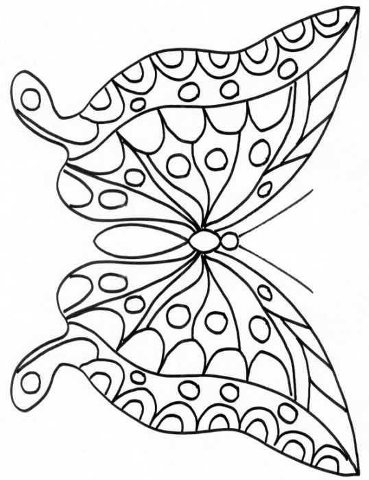 coloriage-dun-papillon-a-decorer coloriage d'un papillon à décorer