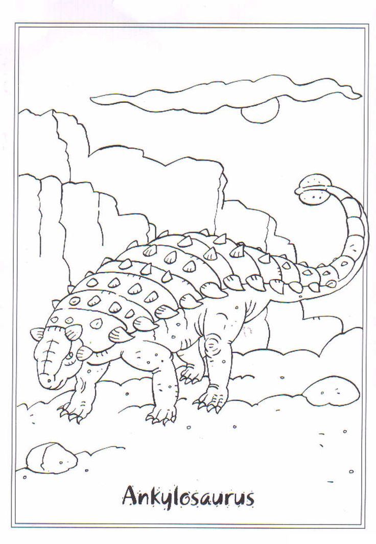 coloring page Dinosaurs 2 – Ankylosaurus   #dinosaurs #coloring #pages