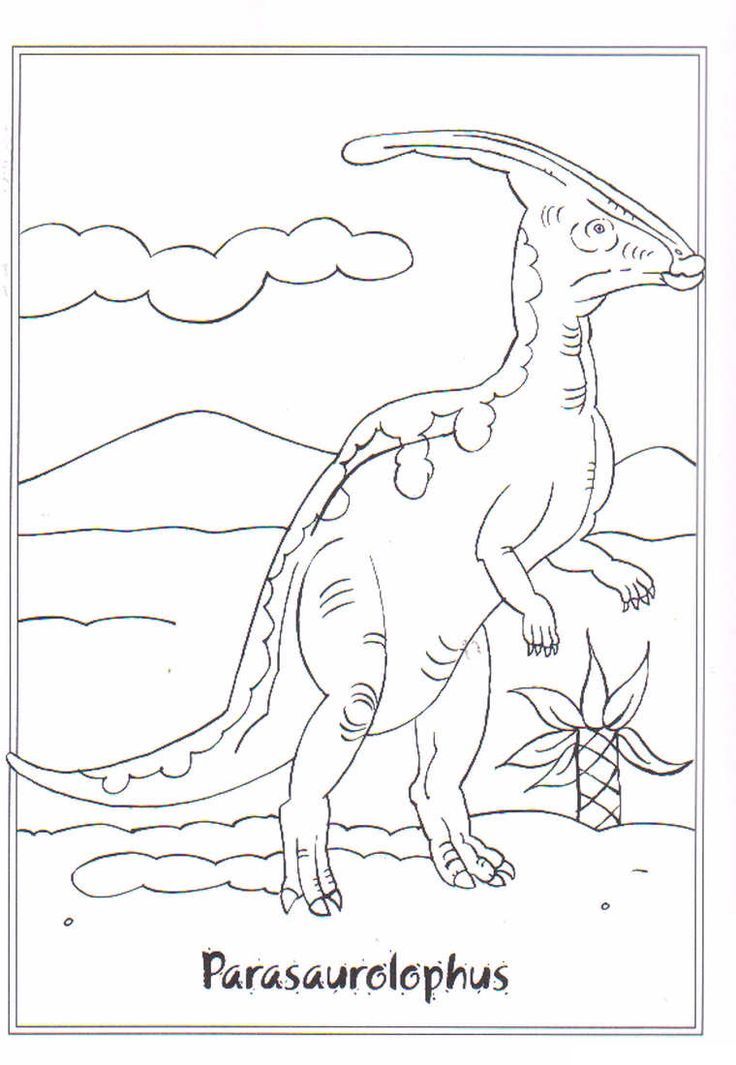 coloring page Dinosaurs 2 – Parasaurolophus #dinosaurs #coloring #pages