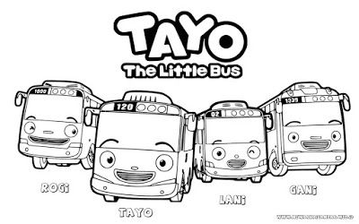 mewarnai gambar tayo the little bus Wallpaper
