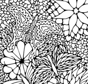printable Intricate Butterfly Coloring Pages | Coloring Pages Adults on Winged A…