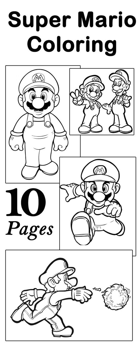 Top 20 Free Printable Super Mario Coloring Pages Online