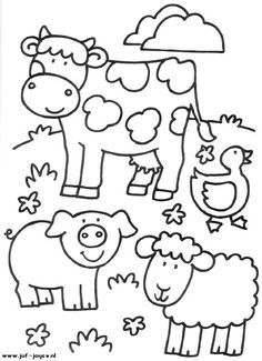 Animales de granja… dibujos para colorear