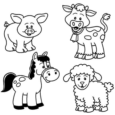 Baby Farm Animal Coloring Pages Wallpaper