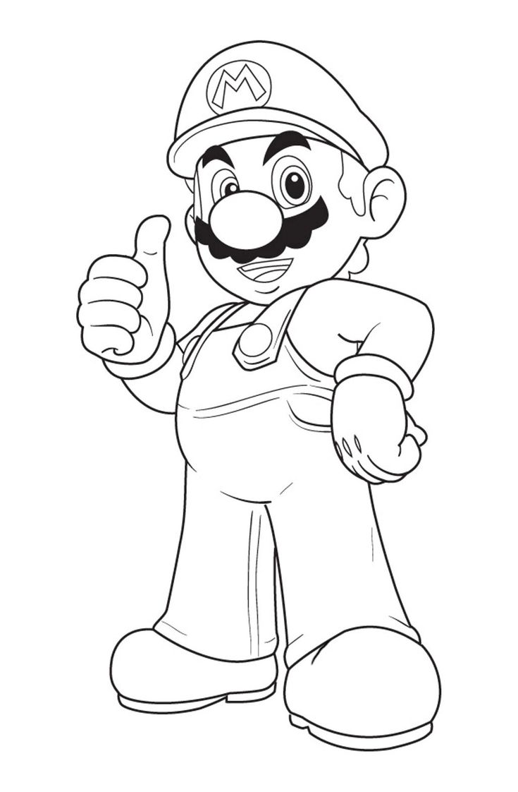 Cartoon Coloring, Mario Bros Coloring Pages Free: Mario Bros Coloring Pages Free…