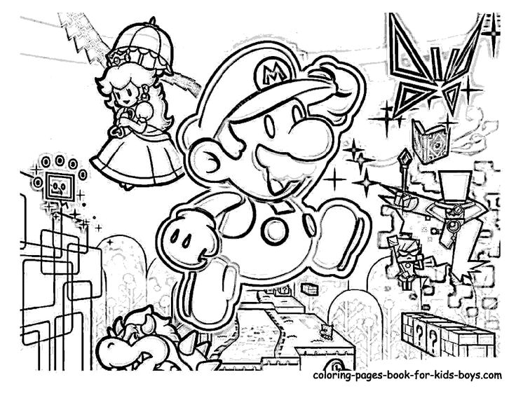 Coloring Pages for Adults Only | Mario Bros Coloring | Super Mario Bros| Free Co…