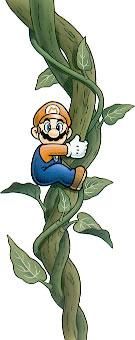 Mario-climbing-a-beanstalk-from-super-Mario-bros-deluxe-from #Mario climbing a beanstalk from #super Mario bros deluxe from the official artw...