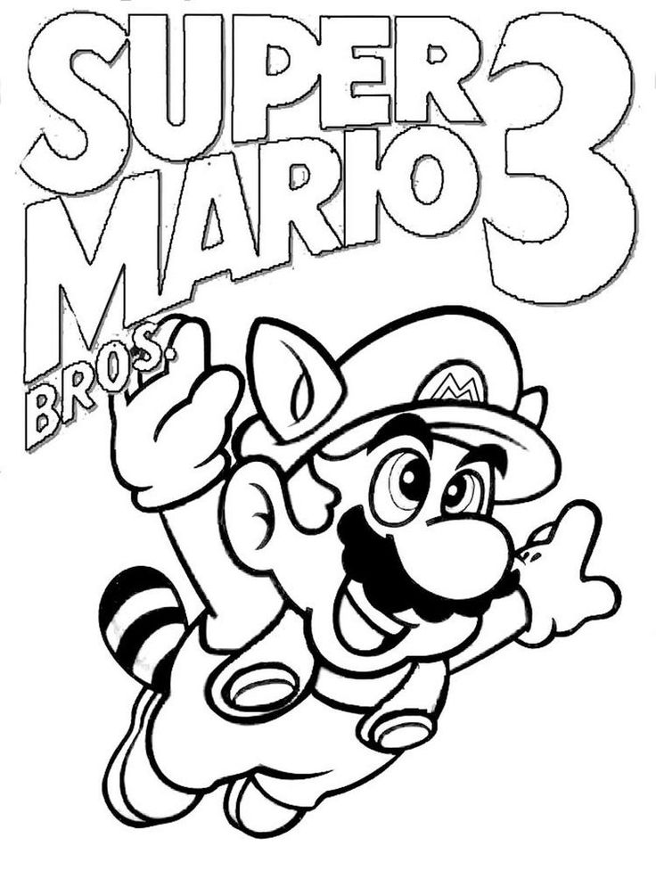 Super Mario Bros Coloring Pages Version 3 on tsgos.com