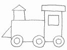 A-train-image-for-colouring-in-or-decoration-with-collage A train image for colouring in or decoration with collage materials. Could be ex...