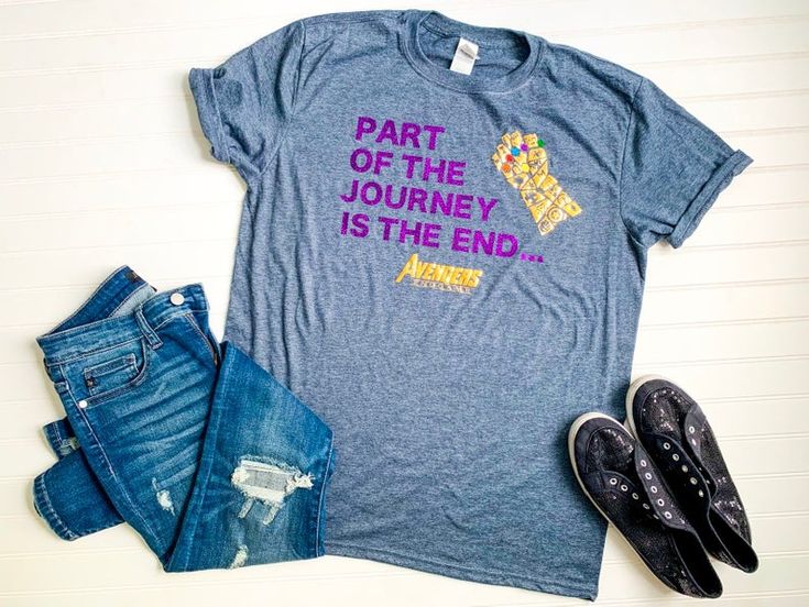 Avenger Infinity War Endgame Shirt with Thanos Infinity Gauntlet Marvel Shirt for Disneyland or Disney World, Part of the Journey is the End