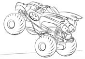 Batman Monster Truck Coloring page