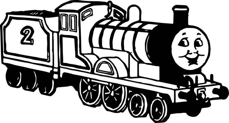 Black Side Train Coloring Page