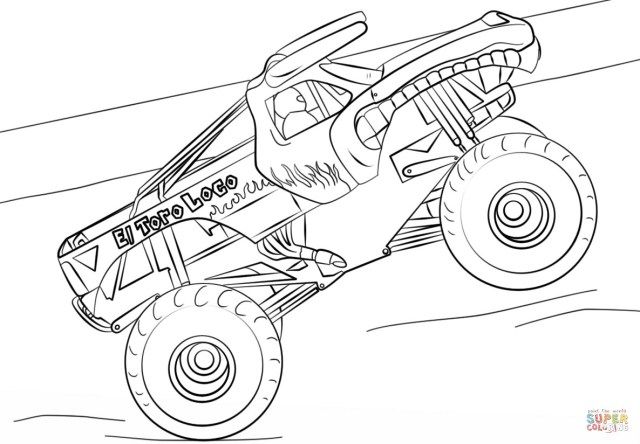 Brilliant Picture of Monster Trucks Coloring Pages