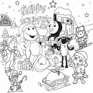 Christmas Coloring, Thomas The Train Coloring Pages Christmas Holiday