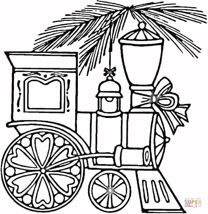 Christmas Train coloring page | Free Printable Coloring Pages