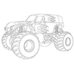 Easy Monster Truck Coloring Page: This is Monster truck coloring page ...