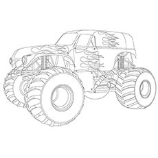 Coloring-Sheet-of-Monster-Truck Coloring Sheet of Monster Truck
