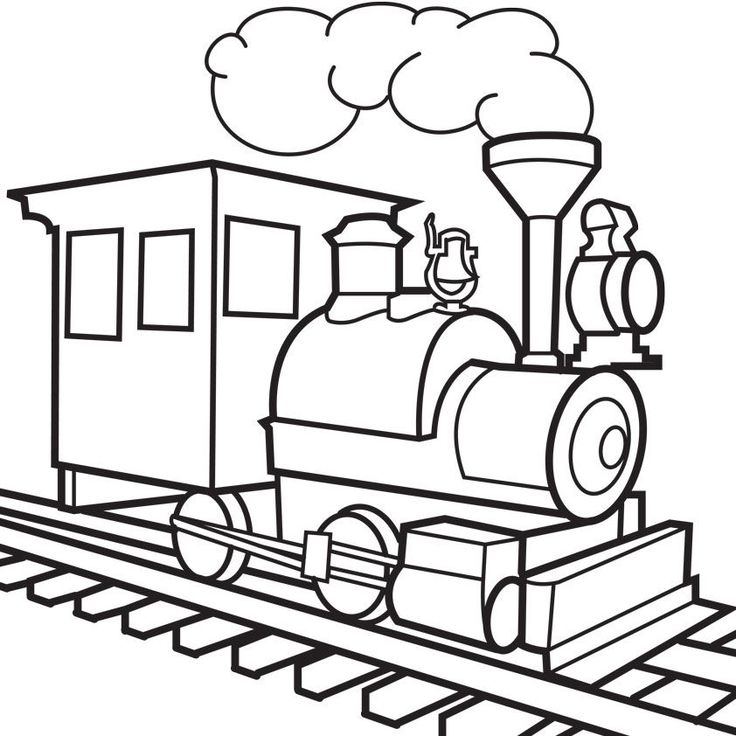 Download or print this amazing coloring page: Coloring book train ~ Online color…