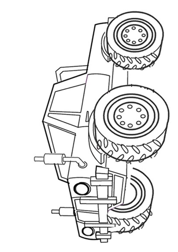 Free Online Monster Truck Colouring Page