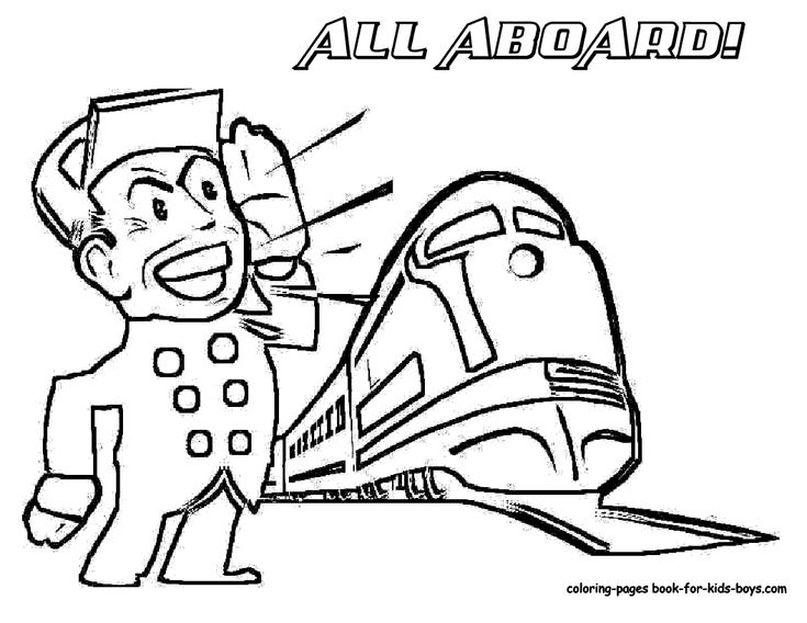 Free To Print Off  Coloring Page Of Train Conductor