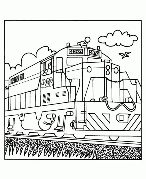 Free Train Coloring Pages For Kids And Adults