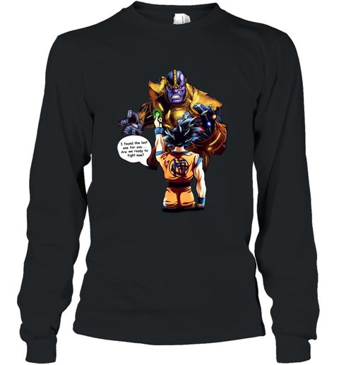 Goku vs Thanos Dragon Ball Infinity War shirt Men Long Sleeve