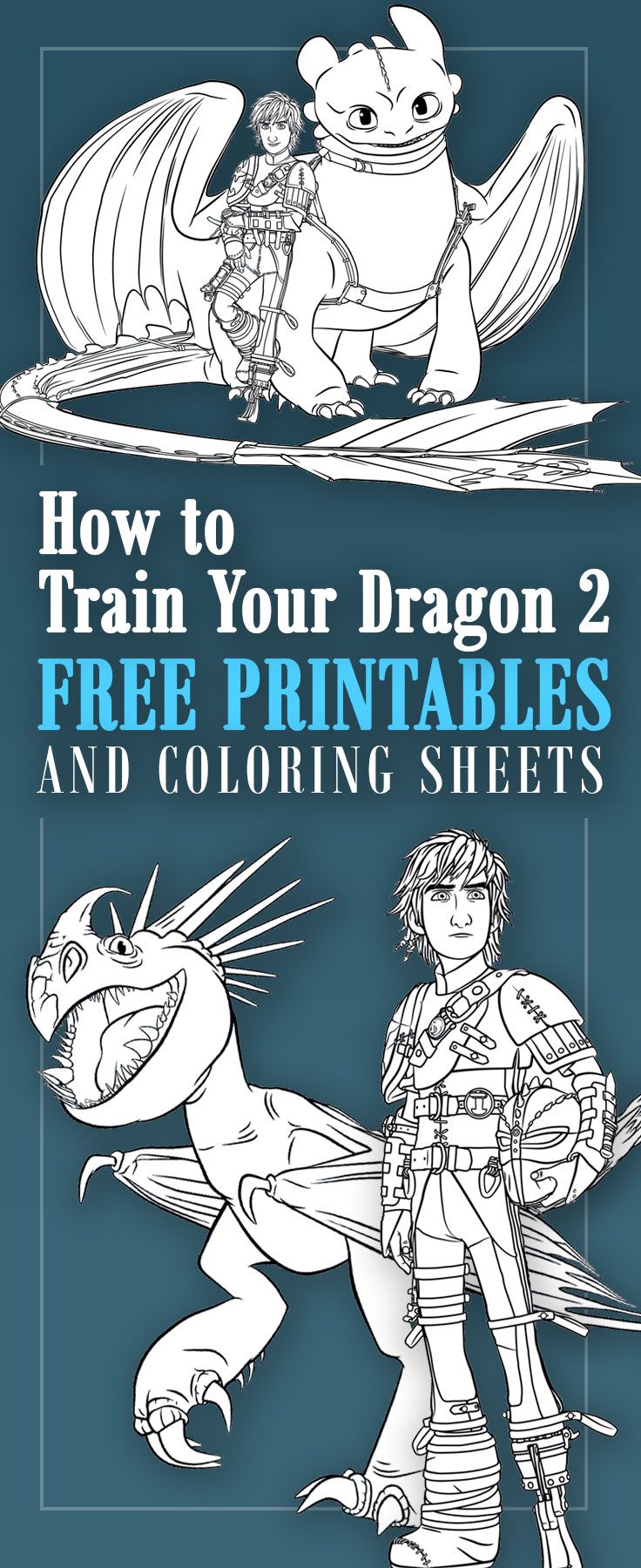 How to Train Your Dragon coloring pages and activity sheets