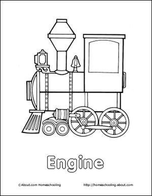 Learn About Trains with a Free Printable Train Coloring Book!