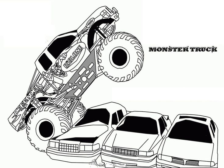 Monster Truck Coloring Pages Free Printables