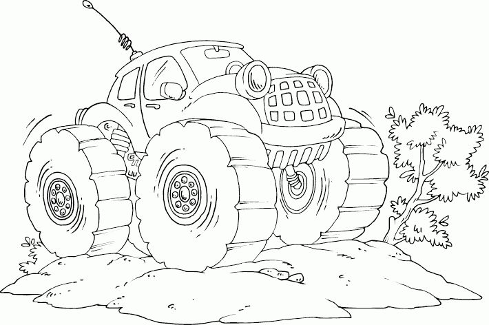 Monster Truck Coloring Sheet | Coloring Pages Gallery