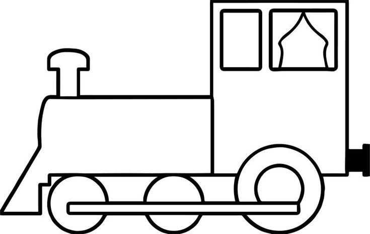 Simple Train Coloring Page