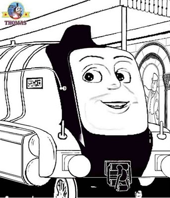 Spencer the train coloring sheet