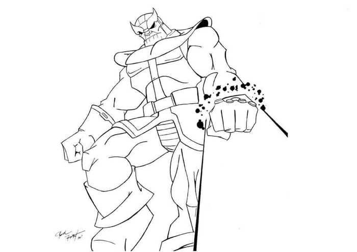 Thanos Coloring Pictures