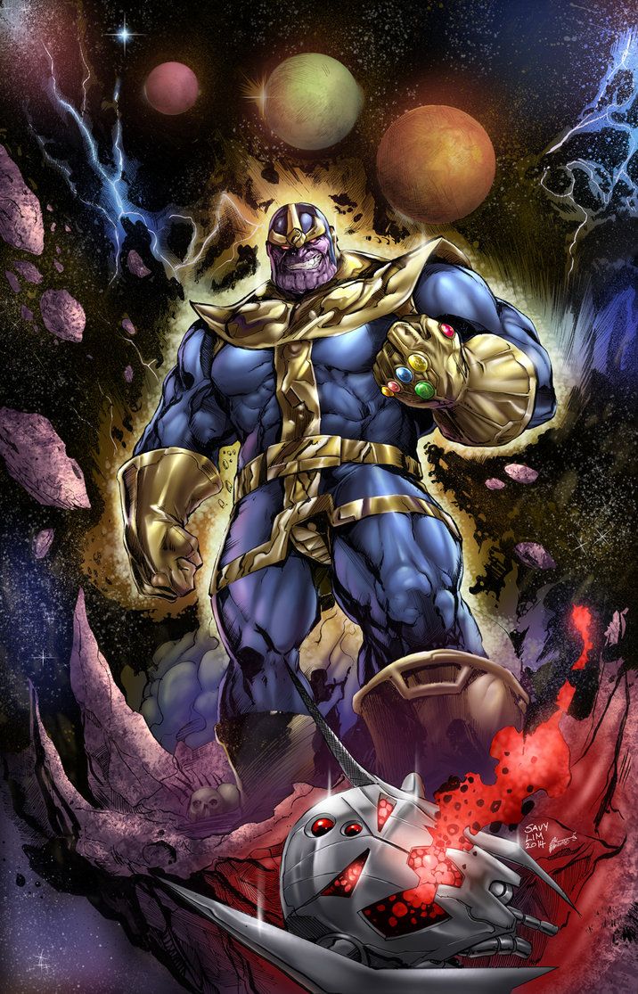 #Thanos #Fan #Art. (Thanos colors) By: Aladecuervo. ÅWESOMENESS!!!™