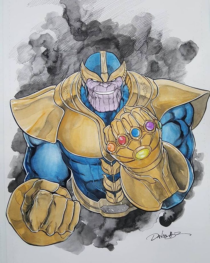 Thanos (colored) by Daniel Hdr #DanielHdr #Thanos #Dione #EternalDeviantHybrid #…