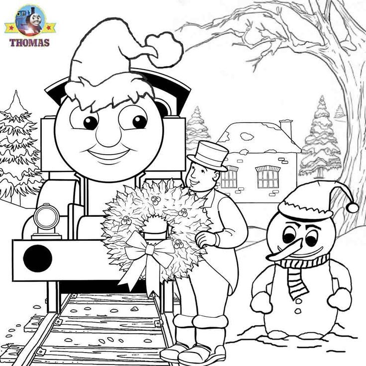 Thomas And Friends Coloring Pages  Thomas Train Coloring Pages Printable Christm…