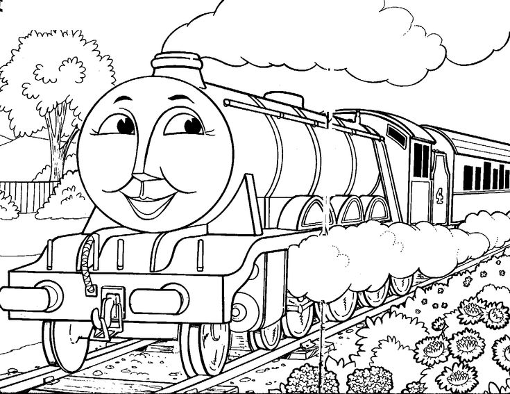 Thomas The Train Coloring Pages Gordon · Thomas The Train Coloring …