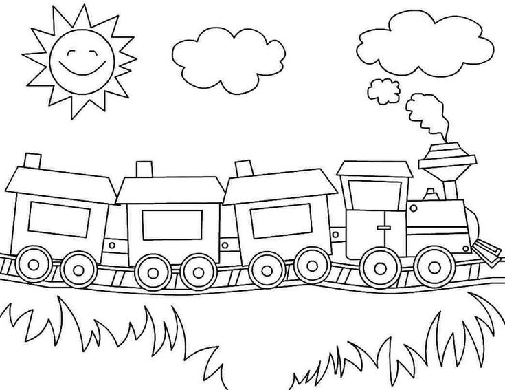 Train-Coloring-Page-For-Kindergarten Train Coloring Page For Kindergarten