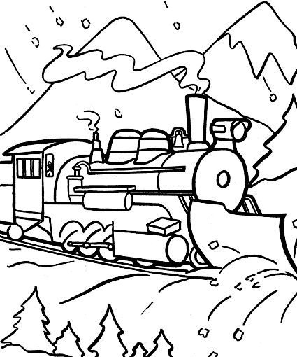 Train Coloring Pages for napkins or table runner Wallpaper