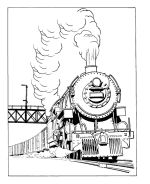 Trains and Railroads Coloring pages – Railroad Train coloring | BlueBonkers