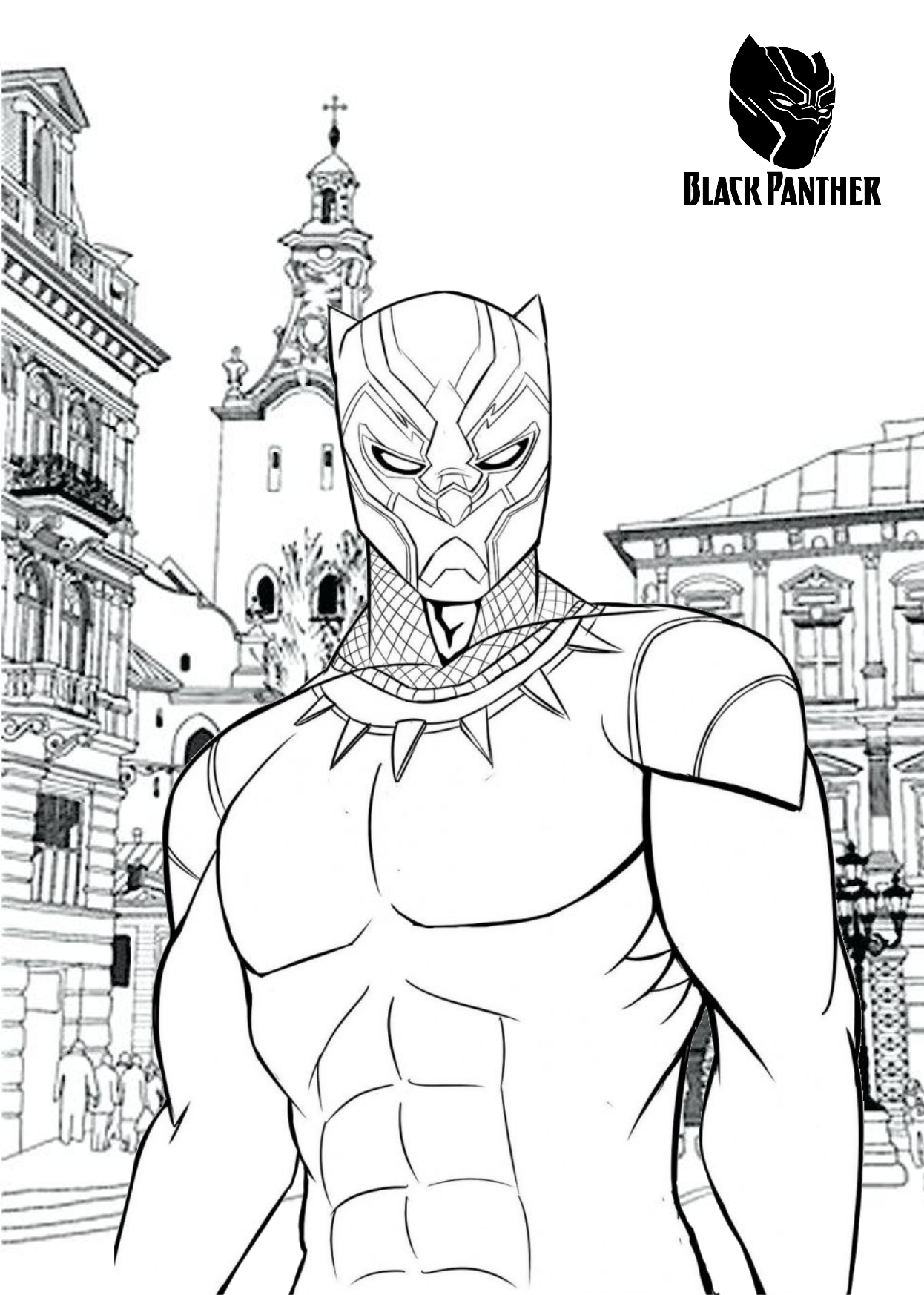 Black panther marvel comics character printable coloring pages on tsgos