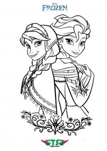 Princess Anna Elsa Coloring Page - TSgos.com - TSgos.com