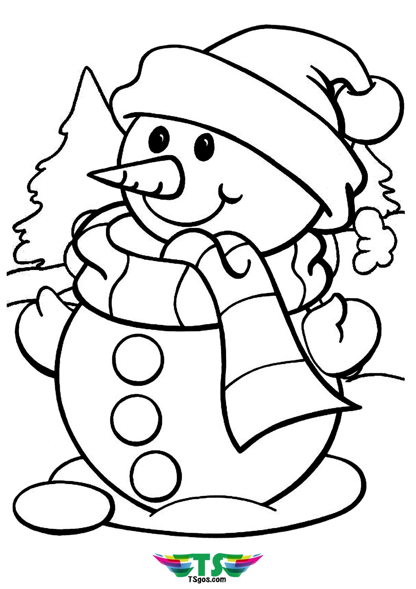 Winter Coloring Page For Kids - TSgos.com