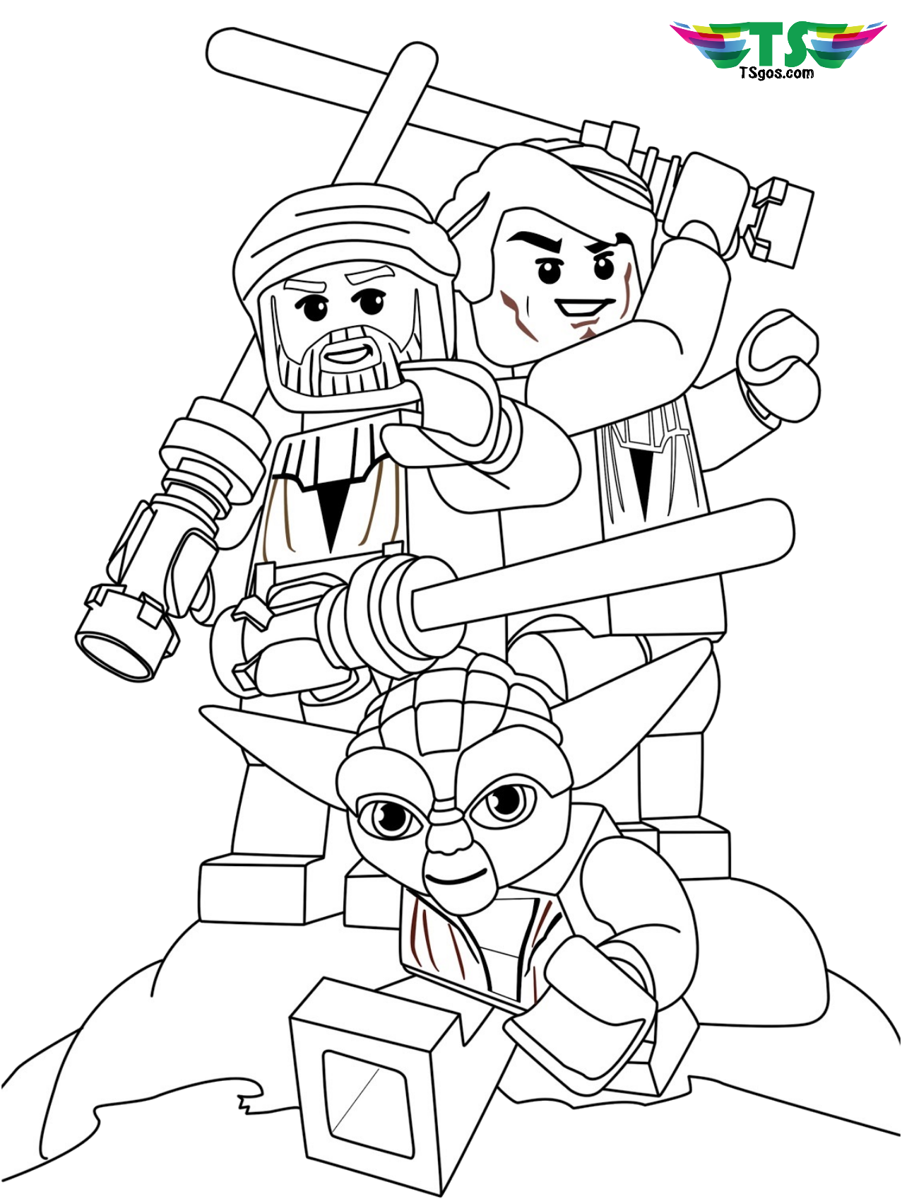 Star Wars lego coloring page.